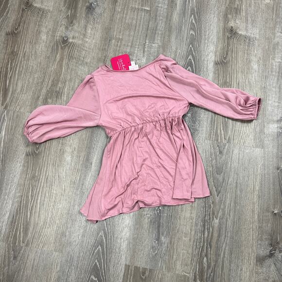 Isabel Maternity Light Pink 3/4 Sleeve Knit Woven Blouse - Size XS - NWT - Picture 6 of 6